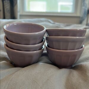 Set of 6 Lavender Ceramic Mini Bowls